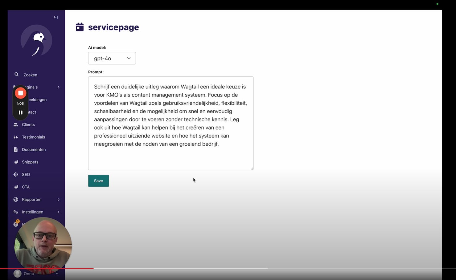 Wagtail en GPT-4 AI voor automatische tekstinvulling - YouTube 2024-09-17 12-43-54