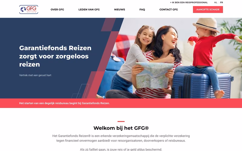 Homepage van Garantiefonds Reizen