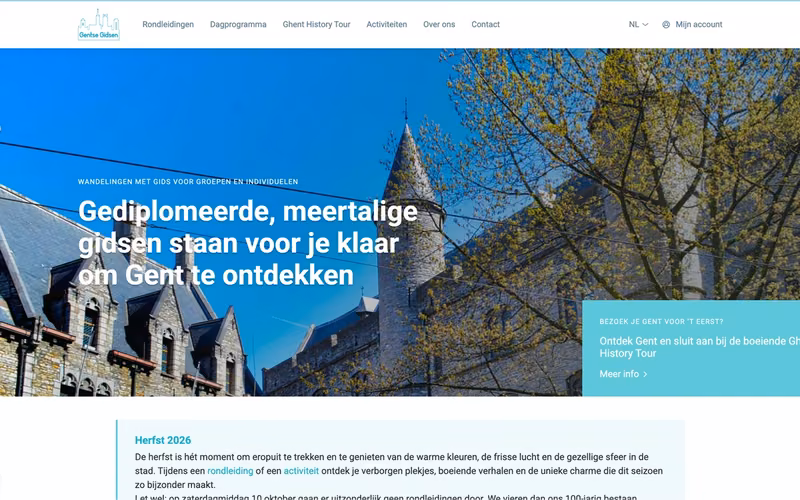 Homepage van Gentse Gidsen