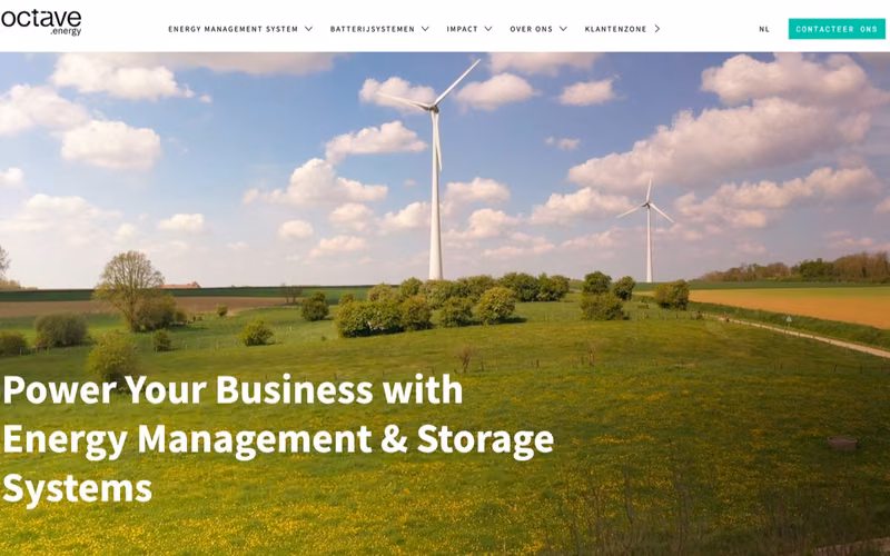 Homepage van Octave Energy