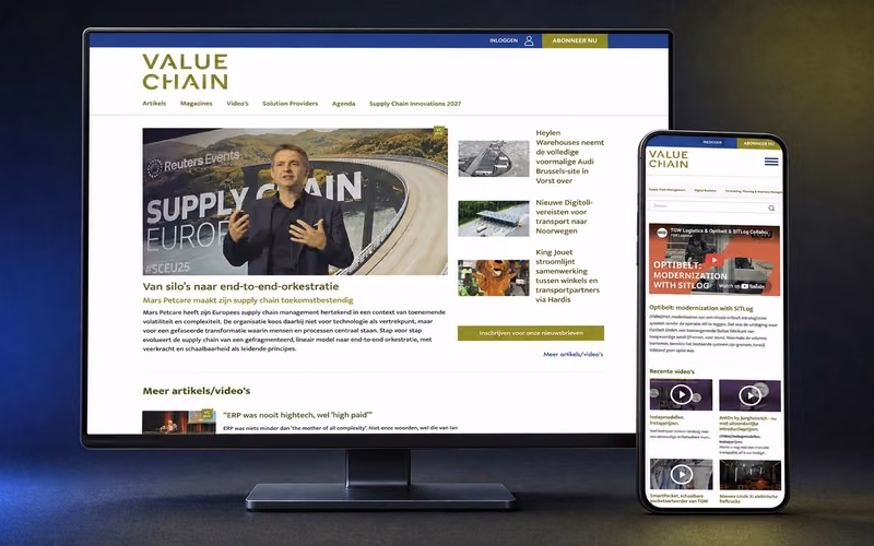 Het platform van Value Chain op desktop en mobiel.