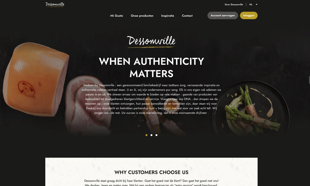 Dessomville B2B webshop